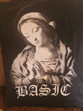 Blackcraft Cult 'BASIC' Prayer Madonna Tee - Black & White